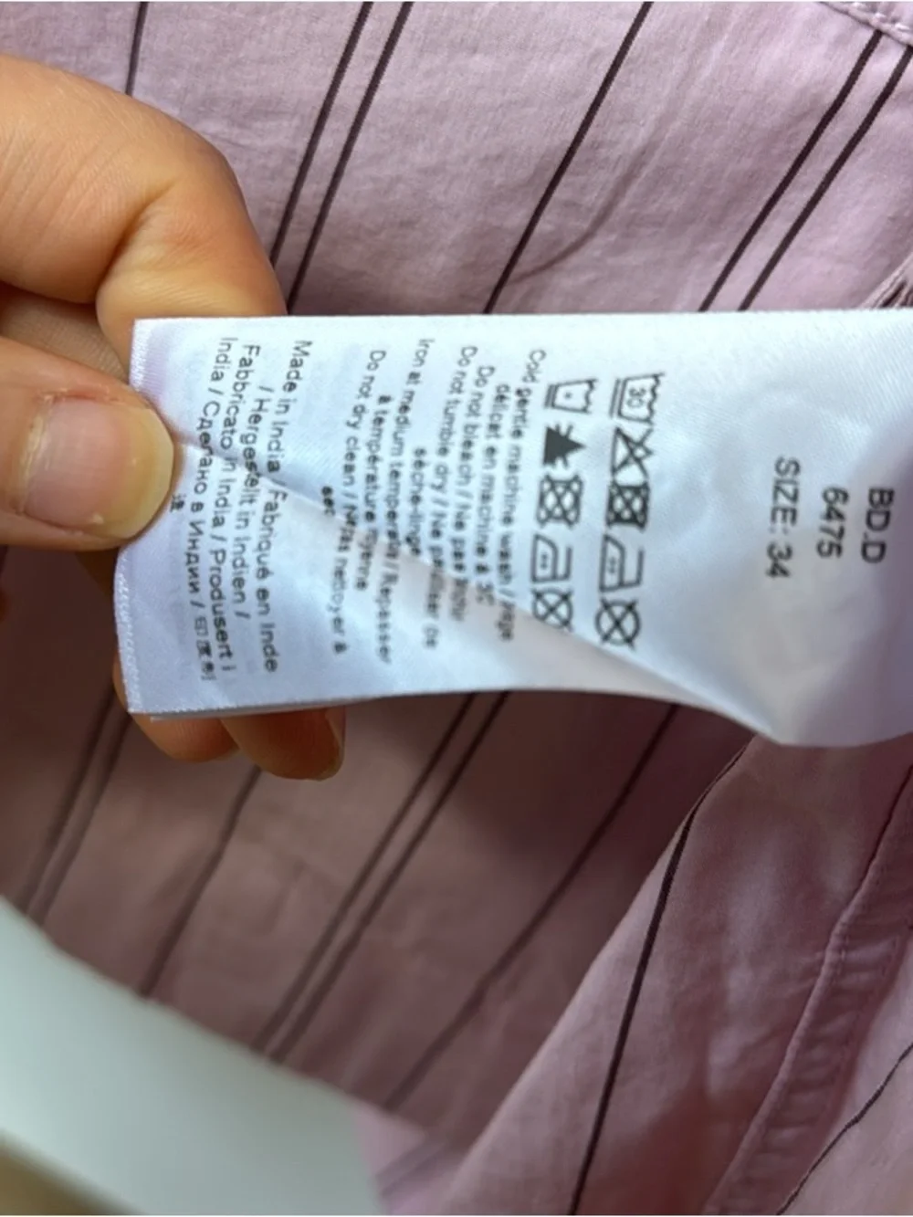 Ganni Pink Striped Tie-Bow Pyjama Shirt - Picture 6 of 6